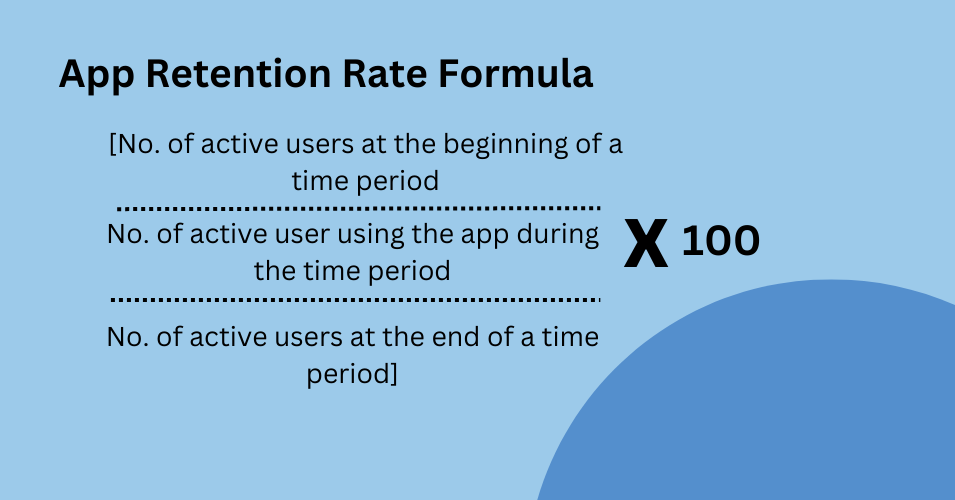 mvp app retention rate formula