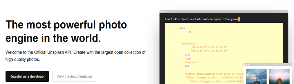 Unsplash API