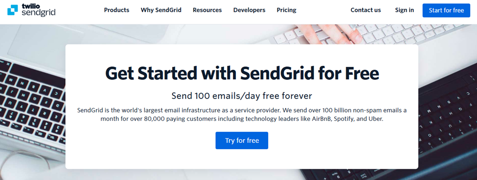 Top 15 Free APIs for Mobile Apps for Enhanced Functionality 13 SendGrid API