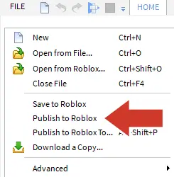 Publish to Roblox