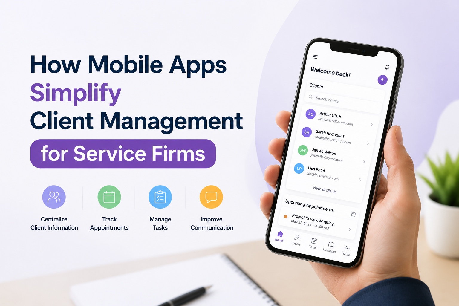 How Mobile Apps Help Service Based Businesses Streamline Client Management